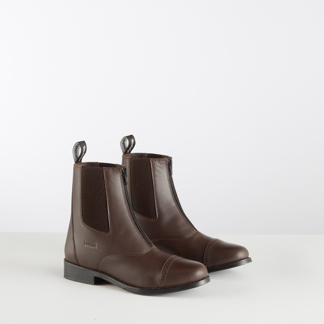 1 Toggi Augusta Childs Zip-up Leather Jodhpur Boot In Brown Size