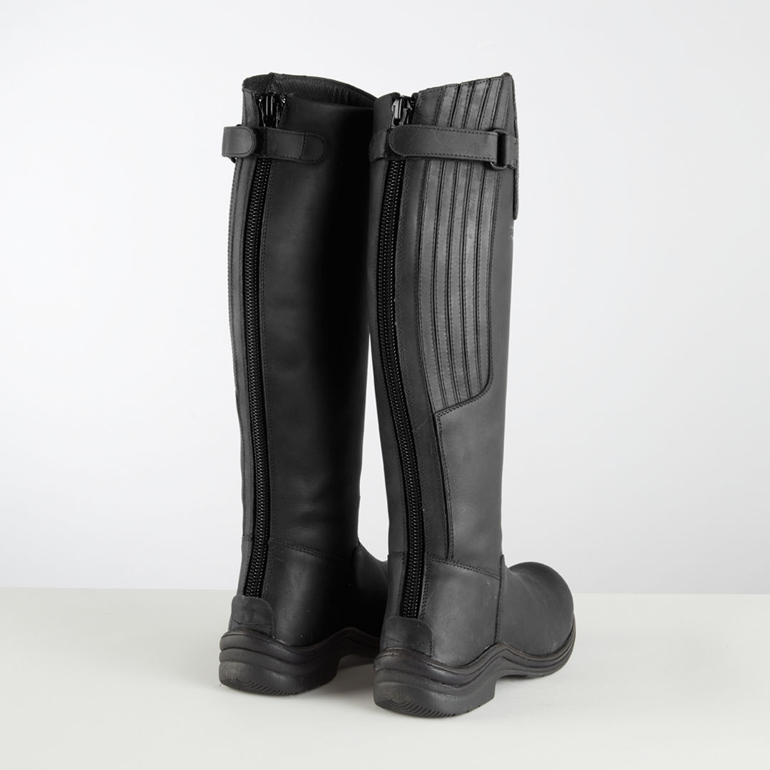 Toggi Calgary Long Leather Riding Boot With Full Zip In Black Standard Leg Fitting EU 43 Size: 9.5