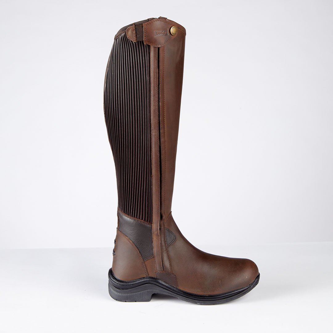 Toggi Ladies Quartz Equestrian Long Full Length Leather Riding Boots Brown New 